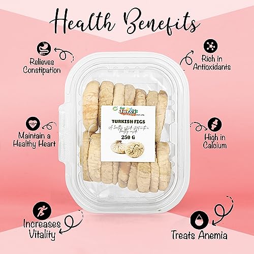 Image of JARVI SEEDS Turkish Figs - Quality Dried Fruits from Turkey, Sweet and Nutritious Snack, Resealable Box (250 grams)
