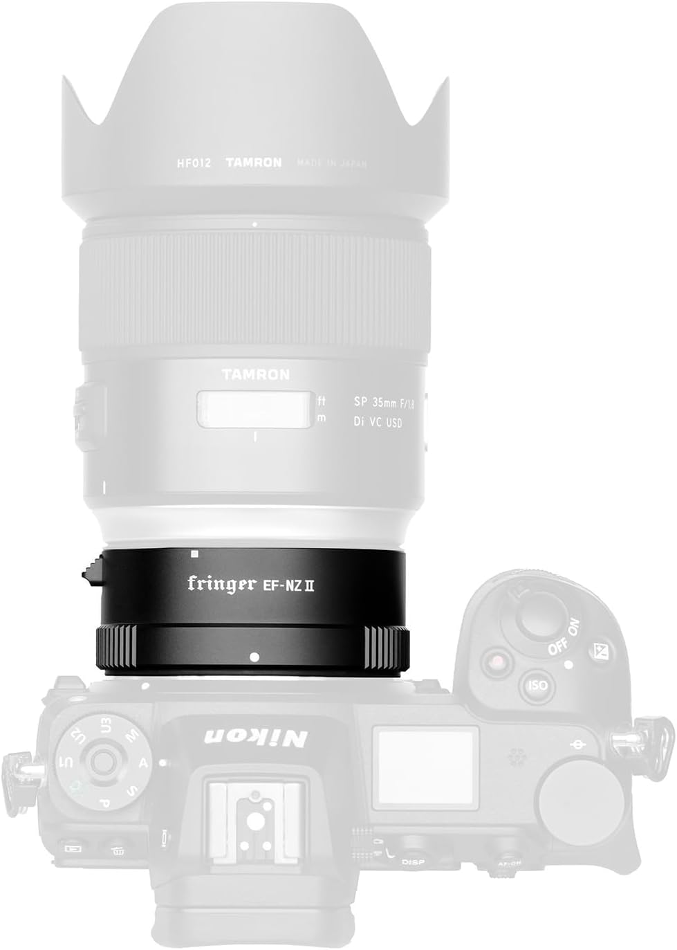 Fringer EF-NZ II Auto Focus Adapter Ring For EOS EF Lens To NZ Mount Z6II Z7II Z7 Z6 Z5 Z50 ZFC Z9 Z8 Cameras Adapter, Dust And Drip Proof ; Without Base