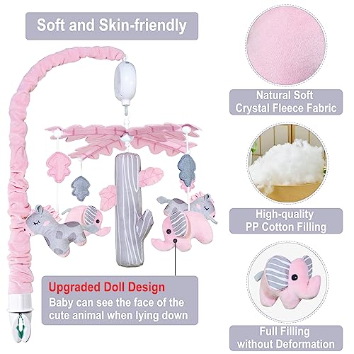 Upgraded Blublu Park Baby Mobile For Crib With Music, Baby Crib Mobile With Hanging Rotating Toys Woodland Nursery Decor For Newborn Baby Boys Girls, Digital Music Box With 35 Lullabies(Elephant) #TOP2