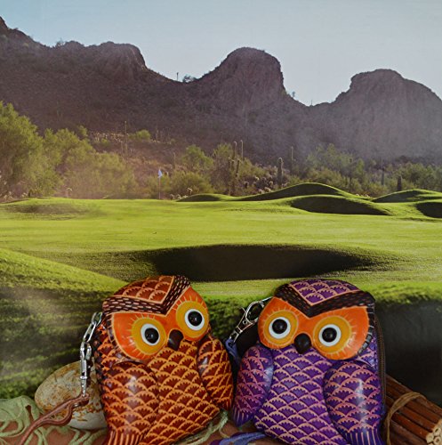 Leather Wristlet Coin/Change Purse,Jewelry Holder,Lovely Baby Owl Shape,Purple (Purple) #TOP2