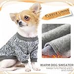2 Pieces Dog Sweaters for Small Dogs Winter Fleece Puppy Sweaters Warm Cute Dog Clothes Outfit for Chihuahua Yorkie Dog Classic Knitwear Sweater Pet Costume (XX-Small) - Image 2