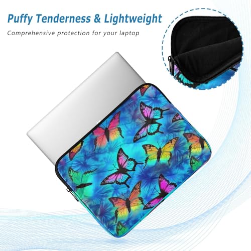 Funda para portátil azul con mariposas 13-14 pulgadas miniatura 5