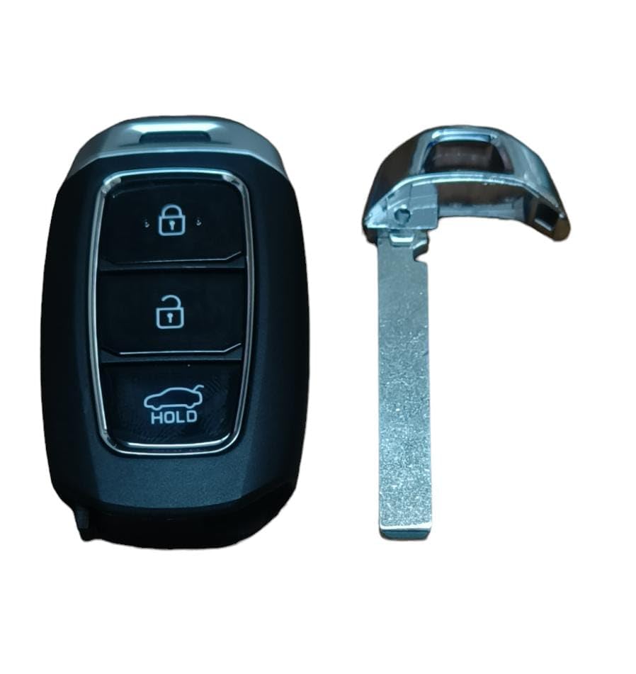 Image of Car Key Replacement Remote Key Shell for Hyundai Verna Fluidic (2017-23) 3 Buttons Smart Key..