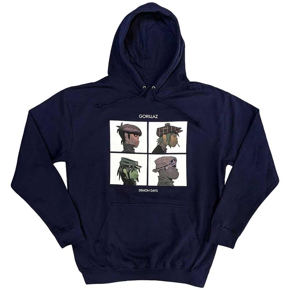 Gorillaz Unisex Adult Demon Days Hoodie (L) (Navy Blue)