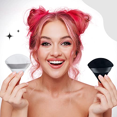 Motzu 6 Pieces Powder Puff For Face Powder, Triangle Makeup Puff, Cotton Velour Triangle Face Puffs For Setting, Contouring, Under Eyes, And Corners, 2.76-Inch Normal Size, With Strap, Beauty Tool #TOP1