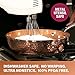 Gotham Steel Hammered Copper 12 Inch Nonstick Skillet, Aluminum, Induction Compatible, Easy Release, Even Heat Distribution