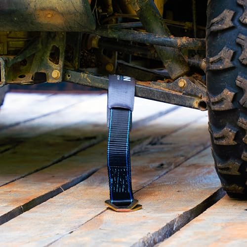 Tie Down 2 in. x 36 in. Black Heavy Duty Axle Strap, 4-Pack Kit - 11125 lbs. Breaking Load Limit - Thumbnail 3
