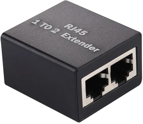 Ethernet Splitter, 1 to 2 Gigabit Ethernet Splitter RJ45 LAN Ethernet Cable Splitter, 2 Devices Simultaneously Networking, for Cat5 Cat5e Cat6 Cat7 Cat8 (One to Two line Splitter) 1 Pack