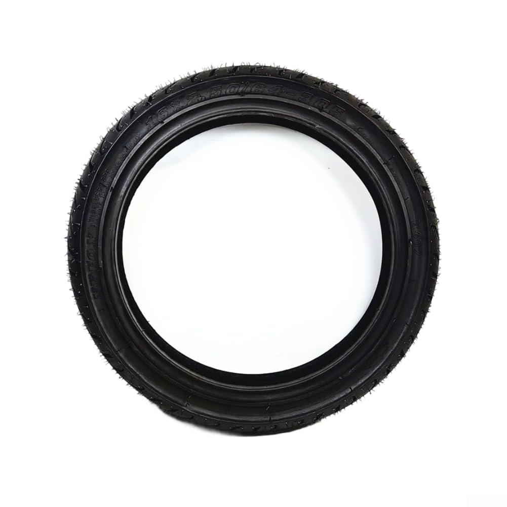 16x2.50 (64-305) E-Bike Tyre 8PR Rubber Heavy Duty 45-55 PSI for 16 Inch Electric Bicycle Wheels Black