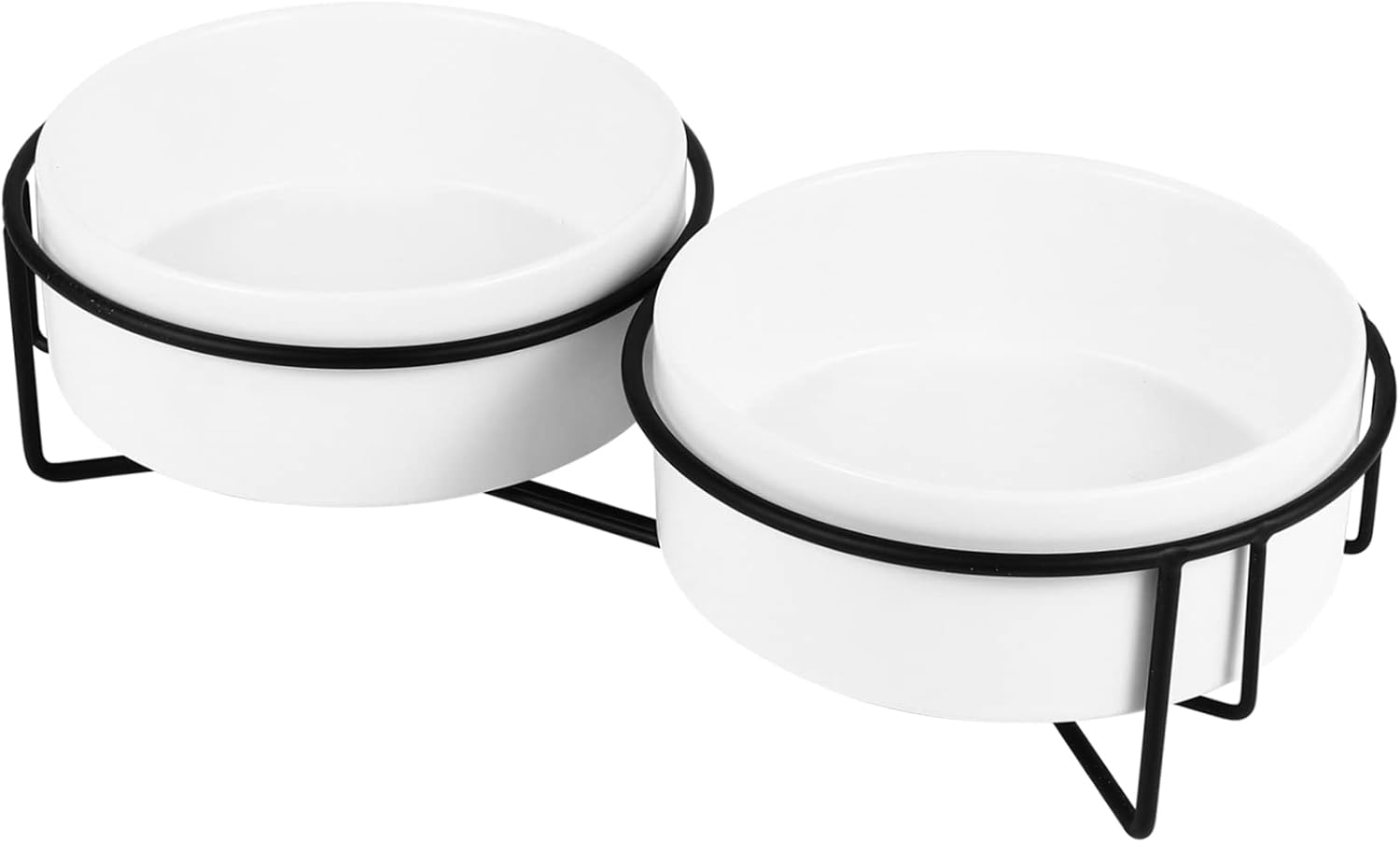 1set Elevated Bowls Stand Pet Feeders for Water and Food Non-tip Design Easy Cats and Dogs Height Stylish and Frame