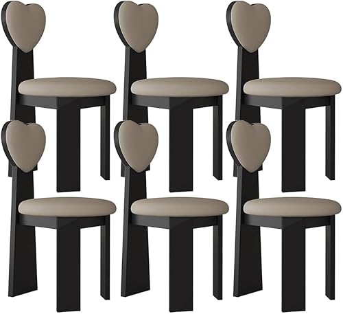 Miniatura 52 de YVYKFZD Juego de sillas de comedor de madera maciza, silla de comedor tapizada, sillas de cocina de cuero, silla de sala de estar con respaldo en