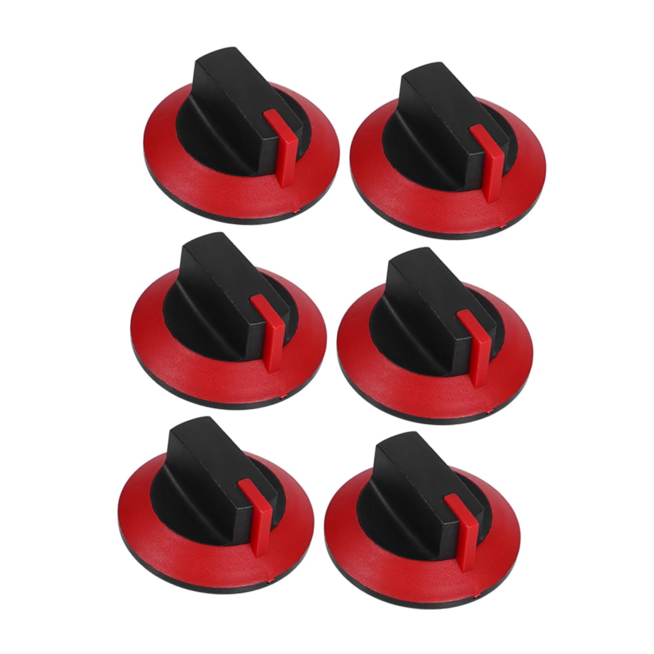 Housoutil 6Pcs Gas Stove Knob Replacement Durable Control Knobs for Gas Burners Oven Control Switches for Household Kitchen Heat Resistant User Friendly Design