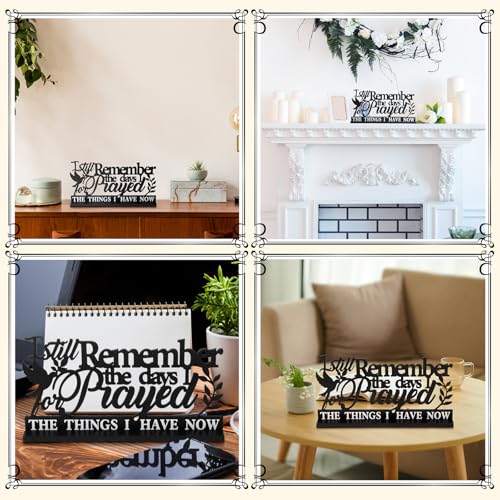 Image of Geetery Inspirational Table Centerpieces Wooden Religious Inspirational Home Decoration Motivational Blessed Table Decor for Home Kitchen Office Faith Christian Gifts Supplies Decor(Prayed)