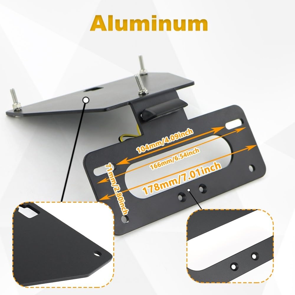 Portatarga Numero di coda posteriore del motociclo Staffa porta targa Accessori moto per ZX-14 ZX 14R ZZR1400 1000