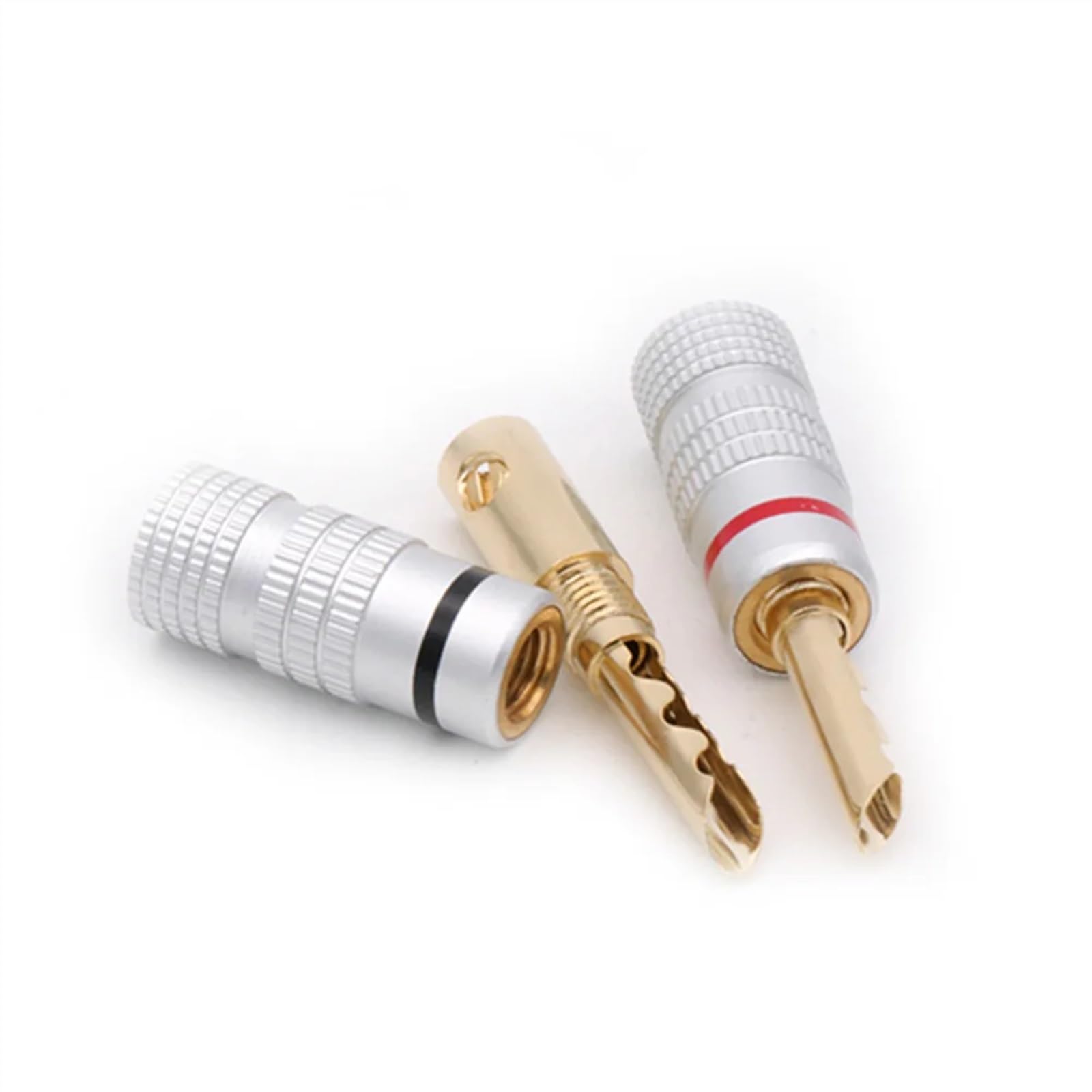 Connecteurs de câble 4mm, 20 pièces, fiche Banane plaquée Or, Noir et Rouge