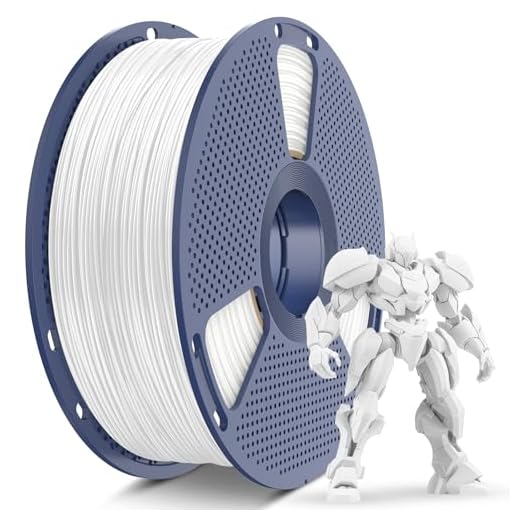SUNLU ABS Filamento 1,75mm, ad alta Resistenza, Resistente alle alte Temperature, per Stampante 3D, Bobina da 1 kg, abs Bianco