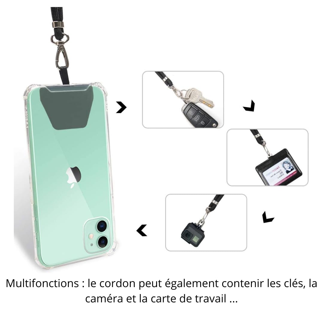 2 Pièces Dragonne De Téléphone Portable Universelle, Bracelet