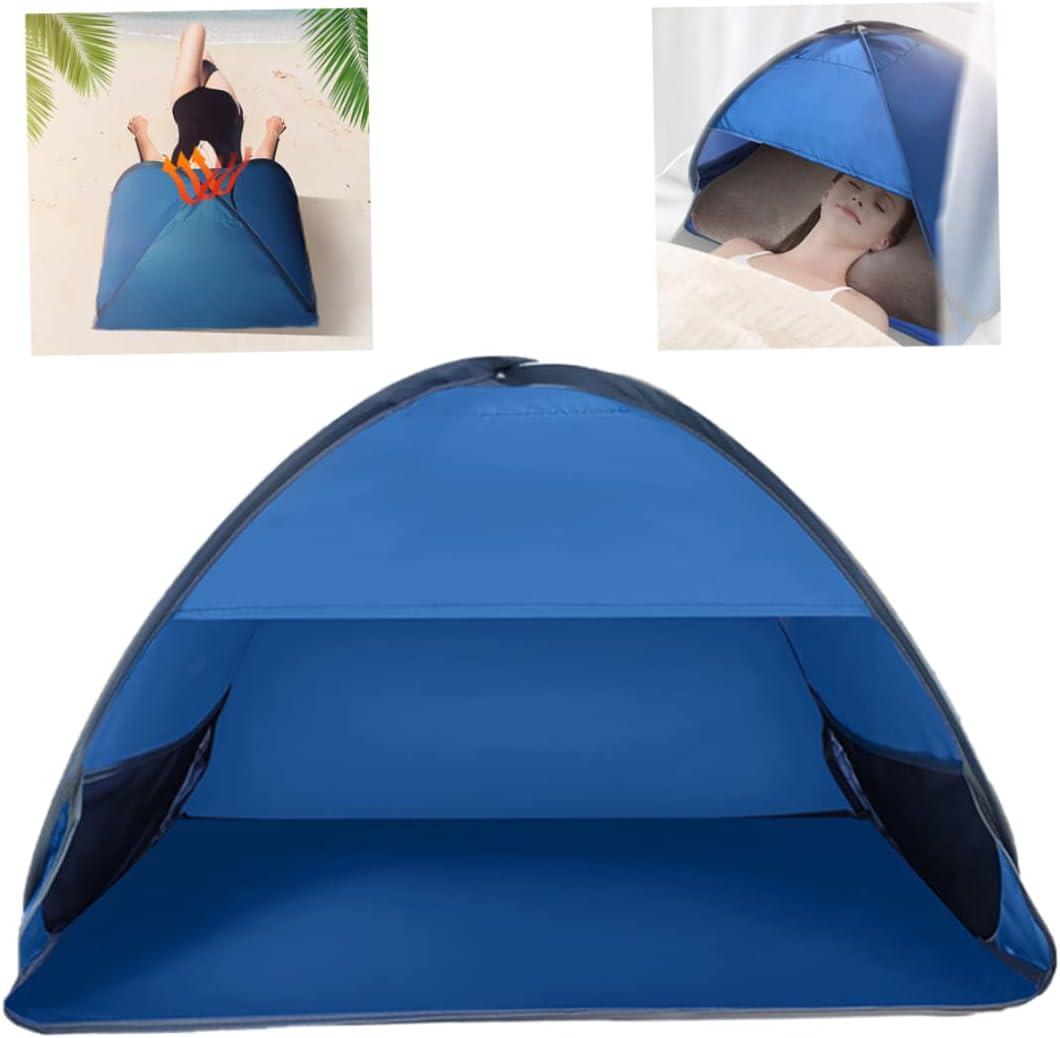 Beach & Sun Shelters, Sun Shelter Mini Beach Tent Portable Pop Up Beach Sun Tent with Storage Bag for Sun Protection Camping Fishing Picnic Blue M : Sports & Outdoors