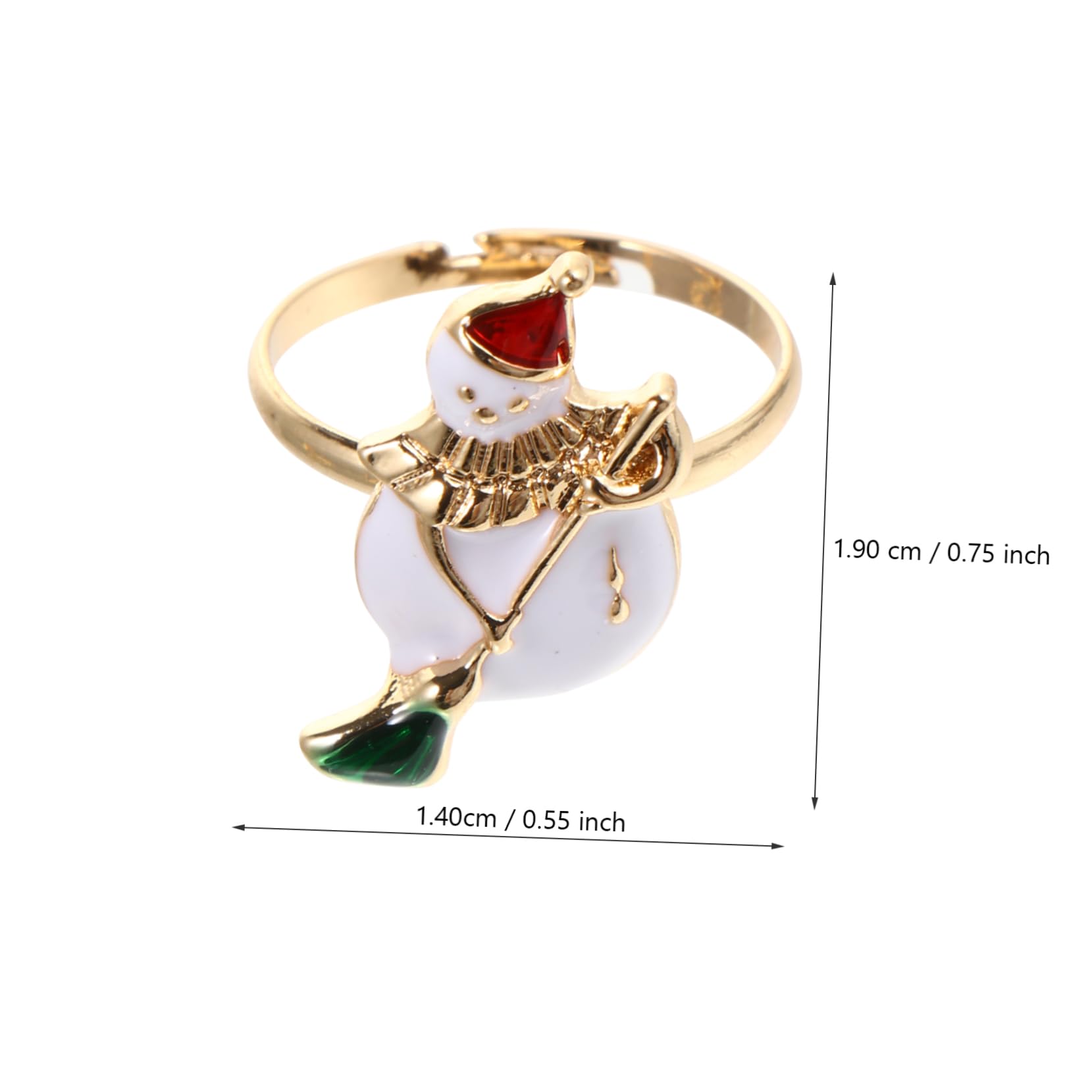 ERINGOGO 10 Pack Christmas Ring Toys for Boys and Girls Adults Unisex Party Rings Adjustable Fit Cartoon Theme