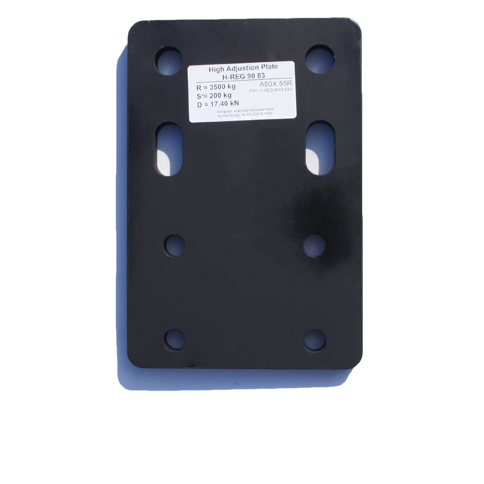 Adapterblech Universelle Adapterplatte zur Höhenverstellung 5x90 der Anhängerkupplung für 2-Loch