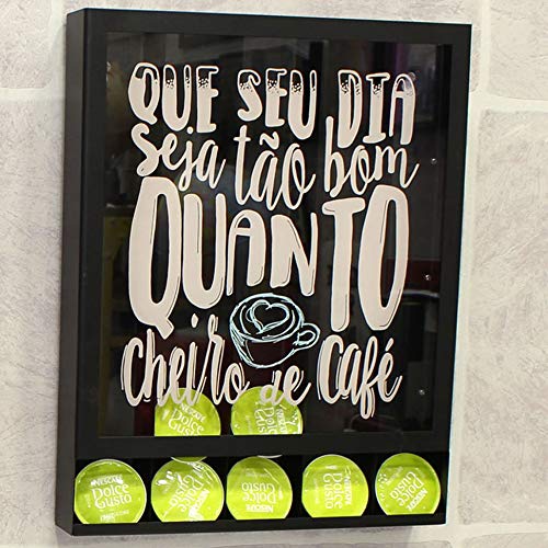 Porta-Cápsulas Cheiro de Café, GeGuton, Preto/Estampa, Bistrô Café