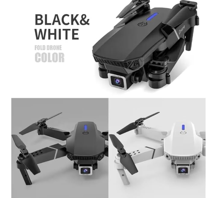 Image of Foldable HD Dual Camera Drone with WiFi FPV, 2 Batteries | 30 Min Flight Time, Altitude Hold, Headless Mode, Carrying Case Included, One-Key Take-Off