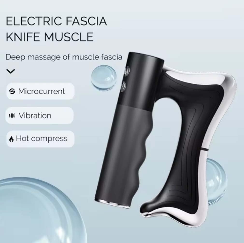 Full-Body Contouring Device with Heat & EMS, Glwria Fascia Massager, 4 in 1 Fascia Tool Full-Body Sculpting Blade, Cellulite Massagegerät Handmassagegerät mit 3 Massagemodi, kabelloses Massager