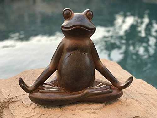 Pacific Giftware The Inner Peace Of A Frog Yoga Toad In Meditation Figurine Collectible Sculpture Garden Decor 11 Inch Tall #TOP3