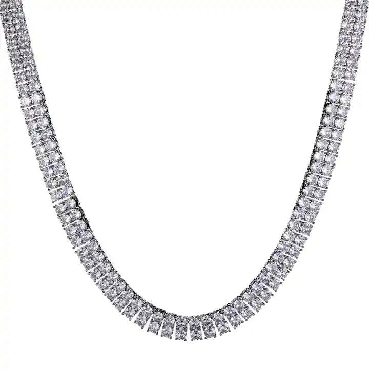 Mc Stan Chain Cuban Link Chain for Men Women girls gents Miami Necklace Iced Cubic Zirconia diamond chain Sterling Silver Chains Long Stainless Steel Ice Rhinestone Hip hop Stylish Rapper A436-image-46