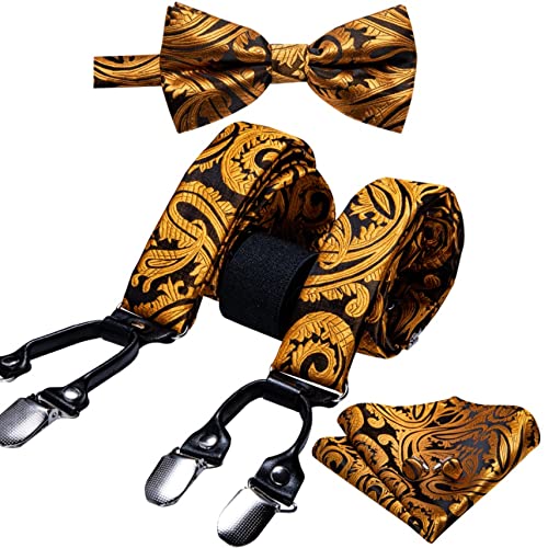 Set de corbata y tirantes de seda para hombre miniatura 3