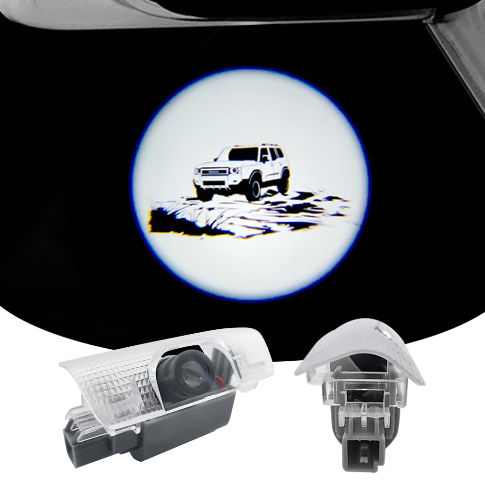 2PCS LED Car Door Projector Courtesy Lights Ghost Shadow Welcome Lamp Compatible with LC250 2024-present Accessories Land Crusier 250 (for LC250 2024-