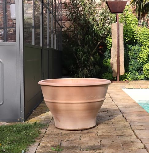 Kreta-Keramik Palatina- Werkstatt winterfester Terracotta Blumentopf,...