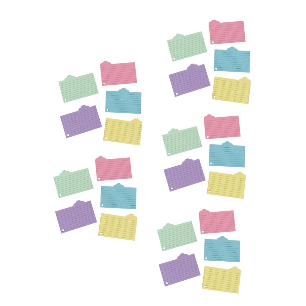 DOITOOL 5 Ensembles Livre De Vocabulaire Sur Papier À Notes Carte Flash Cartes Vierges Avec À Onglets Éducatif Couleur Cartonné Flashcards Pour Étudier Fiches Cartes De Mots 125 Feuilles*5