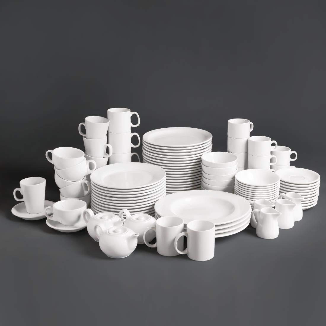 Olympia Whiteware Lot de 12 tassesà cappuccino 284 ml
