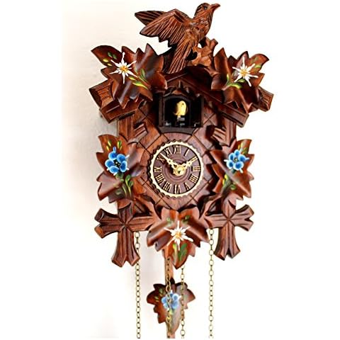 Black Forest Cuckoo Clock with Edelweiss Design Cover