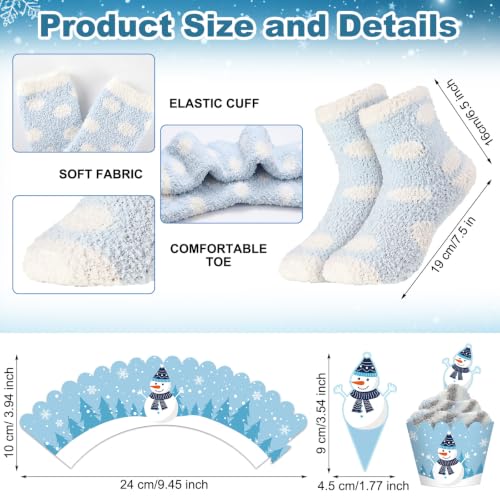 Image of Suhine Christmas Cupcake Fuzzy Socks Women