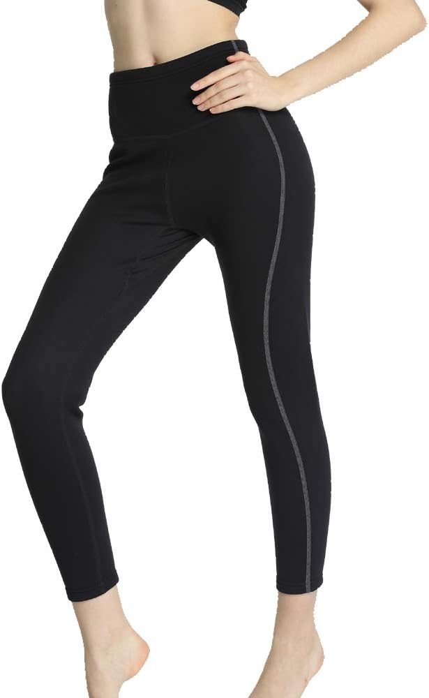 Neoprene Hot Pants Anti-Cellulite Thermo Sweat Slimming Pants for Body Shaper and Weight Loss (Black-Long Pants, 3XL)
