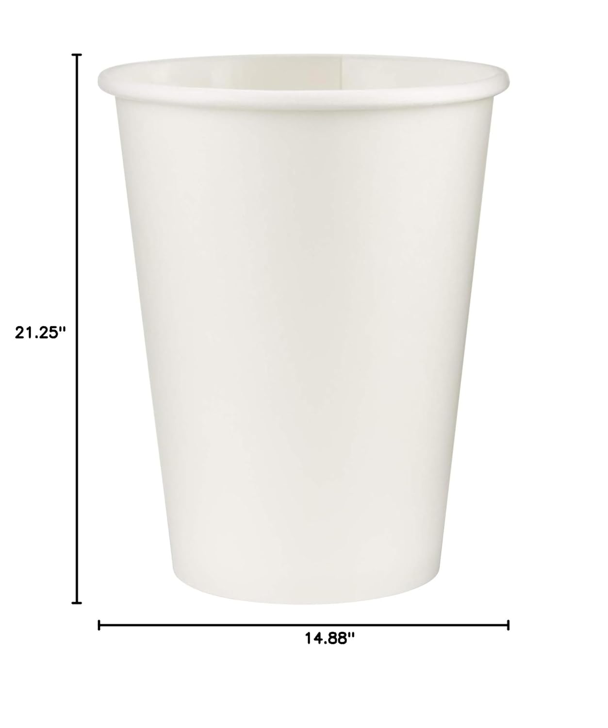Georgia-Pacific Dixie 12 oz. Paper Hot Coffee Cup by GP PRO, White, 2342W, 1,000 Count (50 Cups Per Sleeve, 20 Sleeves Per Case), Simply White