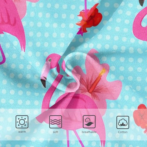 Animal Toddler Underwear Custom 2t Cotton Little Girl Panties Pink Flamingos Tropical Blue Undies Kids Briefs3