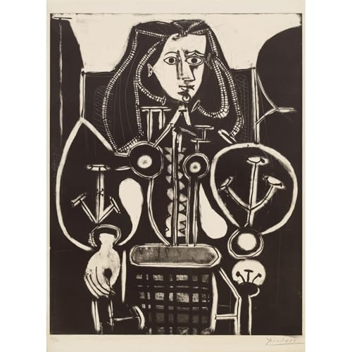 Poster Pablo Picasso Femme au fauteuil n° 4 | Émotion esthétique et poésie cubiste chez vous
