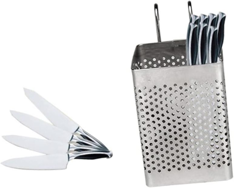 2pc Stainless Steel Chopstick Barrel Holder Hanging Silverware Rack for Utensil Drying