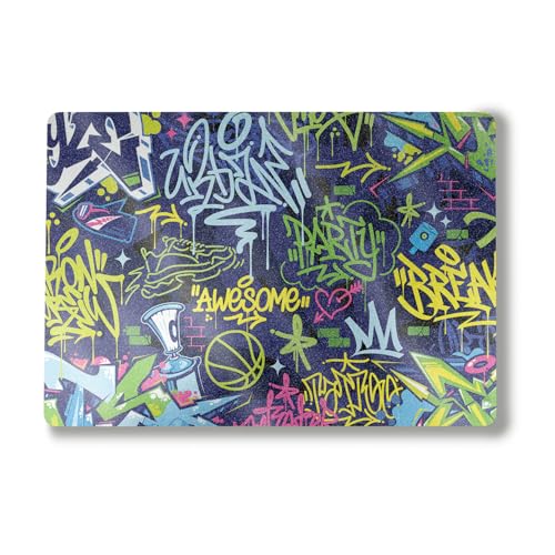 Image of Glossy Glitter Laptop Skin Compatible with Alienware M18 R2 (2024) - Neon Tags - Premium 3M Vinyl Protective Wrap Decal Cover - Easy to Apply | Crafted in The USA by MightySkins