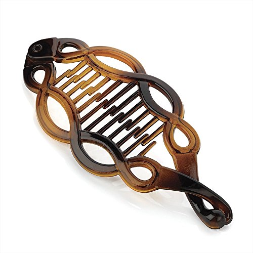 14cm Platted Effect Hinged Banana Clip Comb Clamp