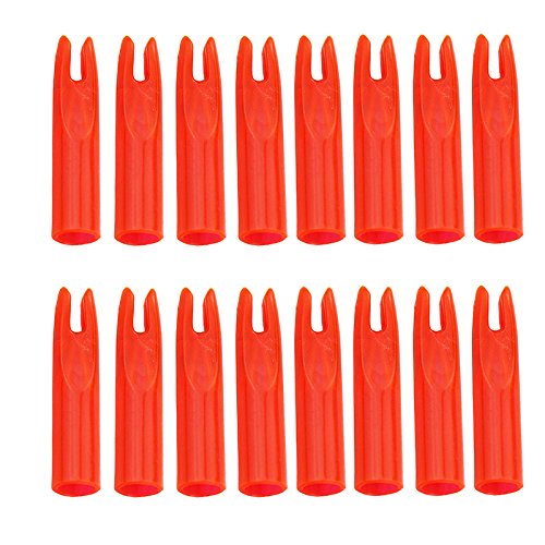 UP100 50PCS Plastic Archery Arrow Nock for OD 5.9-6.0mm Carbon Glass Fiber Shaft Orange (Orange)
