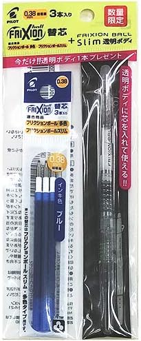Amazon 数量限定 フリクションボール0 38替芯 フリクションボールスリム透明ボディ付き フルー 文房具 オフィス用品 文房具 オフィス用品