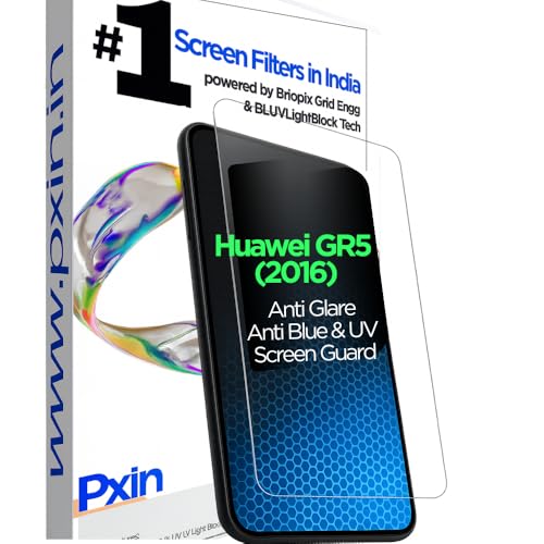 Image of Pxin Mobile Anti Bluelight and Anti Glare Screen Guard compatible with Huawei GR5 (2016) | BLUV Lightblock Tech | Self healing from scratches | Prevents bluelight | Eye Protection | No Dry Eyes