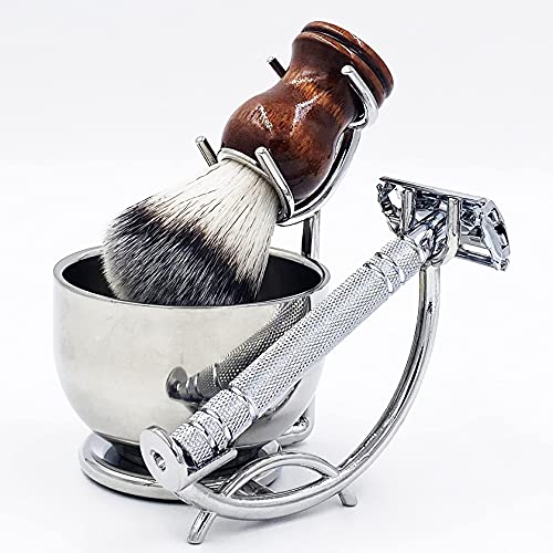 Perpro SHAVING CSTAND BOWL Stand And Double Stainless Steel Design Shave Soap Bowl thumb #3
