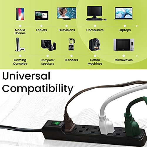 Go Green Power Inc. Gg-16103Minbk 6 Outlet Surge Protector, Black #TOP1