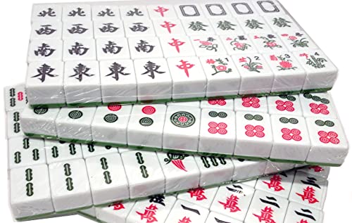 Jogo Mahjong Chinês Tradicional 144 Peças