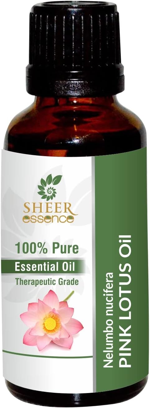 Pink Lotus Essential Oil - Nelumbo Nucifera, 100% Pure and Natural Therapeutic Grade Fragrance Oil, 5 ML to 1000 ML (10 ML)